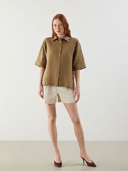 Oversize %100 Keten Kad?n G?mlek