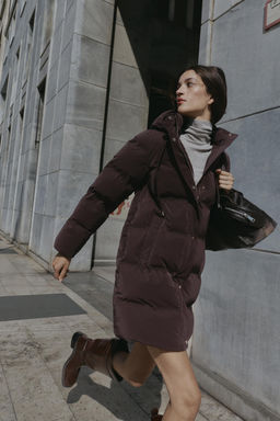 WINDPROOF RUBBERISED FABRIC MID-LENGTH ANORAK