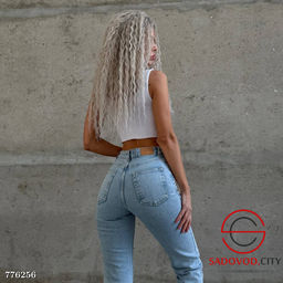 Женские джинсы клеш от колена - Zum ming фото 4