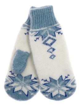 Варежки женские "Звезда с ромбиками" КРУГ 3480-2