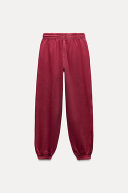 VARSITY WASHED-EFFECT JOGGER TROUSERS - Zara фото 8