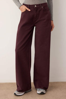 Bordo Normal Bel Loose/Genis Paca Jeans TWOAW26JE00203 - Trendyolmilla фото 3