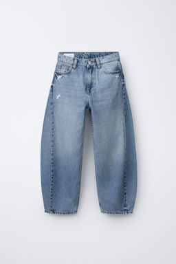 RIPPED BARREL JEANS