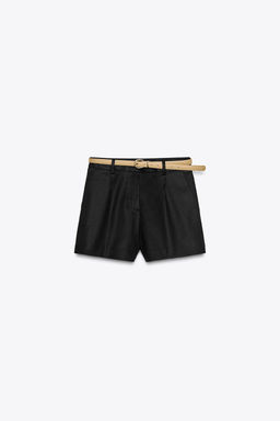 DARTED BERMUDA SHORTS WITH BELT - Zara фото 19