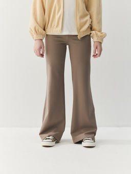 Брюки клеш Тауп облегченные 7+ - Bungly фото 2