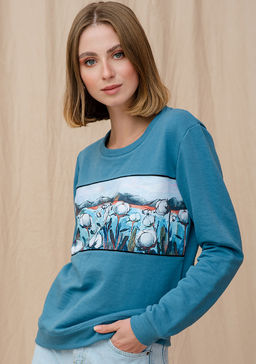 Свитшот с горизонтальной вставкой SPP002 - Sahar art lab фото 11