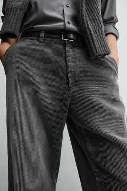 RELAXED FIT CORDUROY TROUSERS - Zara фото 5
