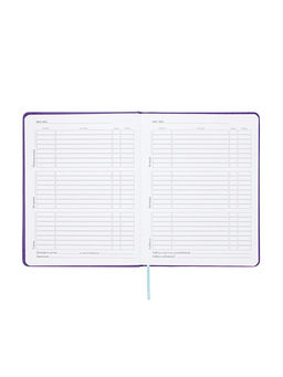 Дневник школьный 1-11 класс, лассе, обложка искуственная кожа фиолетовая, Ежик