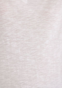 V Yaka Flaml? Beyaz Basic Tisort - Mavi фото 6