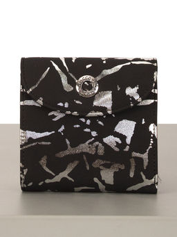 LACCOMA кошелек LA-2075-черный-серебристый натуральная кожа