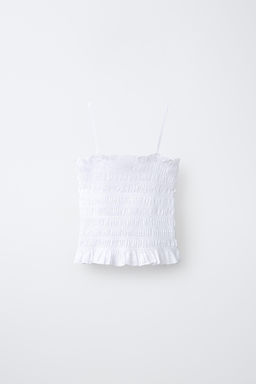 TOP NIDO DE ABEJA GOMAS / Blanco