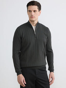 Dik Yaka Triko Erkek Kazak