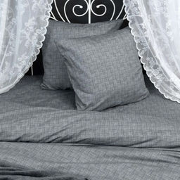 Пододеяльник 1,5-спальный, бязь Комфорт (Контур, светло-серый) - Ивановотекстиль фото 4