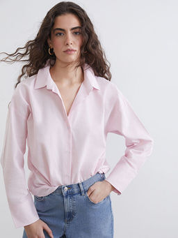 ?izgili Oversize Oxford Kad?n G?mlek