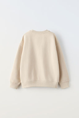 SLOGAN ISLEMELI DOKULU SWEATSHIRT - Zara фото 2