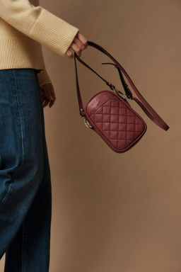 Сумка кожаная Azaro 30832 бордовая гуашь