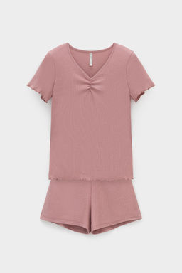 Е 20191/серая пудра пижама жен