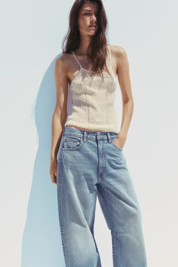 TRF BAGGY BALLOON MID-WAIST JEANS - Zara фото 10