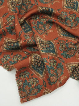 Штапель Премиум Акмаль цв.темно-кирпичный, ш.1.5м, вискоза-100%, 125гр/м.кв - Купава фото 4