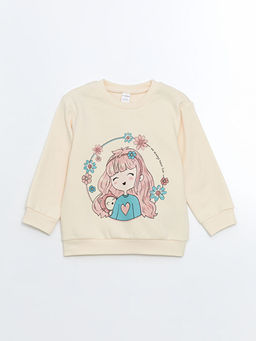 Bisiklet Yaka Bask?l? K?z ?ocuk Sweatshirt 2li - Waikiki фото 2