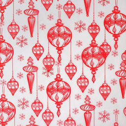 Цена за 20 шт. Бумага упаковочная тишью Ёлочные игрушки, 50 66 см