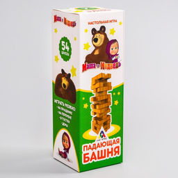 Игра падающая башня, Маша и Медведь, 54 бруска фото 5