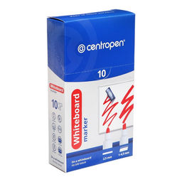 Цена за 10 шт. Маркер для доски Centropen 8559, узел 5.0 мм, ширина линии 2.5 мм/1-4.6 мм, спиртовой, синий