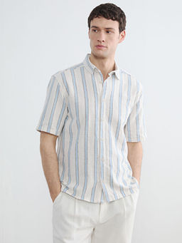 Regular Fit ?izgili Erkek G?mlek