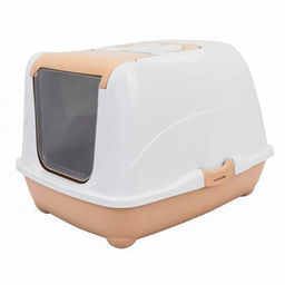 Туалет закрытый д/кошек Редпл. 57*43*h38см 2931беж-мрамор
