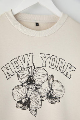 Teen Tas Bask?l? Oversize/Genis Kal?p Kal?n Ici Polarl? Orme Sweatshirt TWOAW26SW00216 - Trendyolmilla фото 6