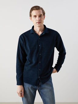 Рубашка мужская Slim Fit бархатная