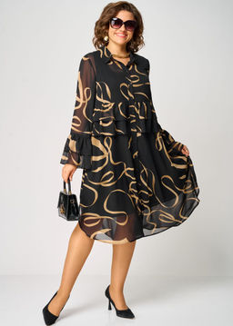 Платье EVA GRANT 7122 принт ленты