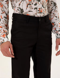 Siyah Regular Fit Kanvas Pantolon - Pierre cardin фото 5