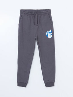 Beli Lastikli Nostaljik Maymun Bask?l? Erkek ?ocuk Jogger E?ofman Alt?