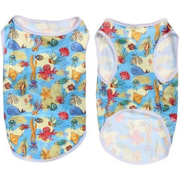 Цена за 2 шт. Майка для собак и кошек мелких и средних пород "БРО на стиле", пляжная вечеринка, размер ХL (длина спинки 36см, объем груди 43см, от 9 до 12кг)