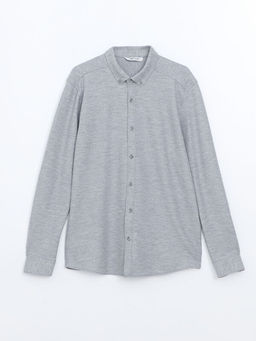 Slim Fit Uzun Kollu Erkek Dokulu G?mlek