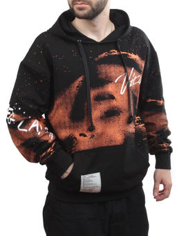 2626 BLACK/ORANGE Толстовка мужская (75% хлопок, 20% полиэстер, 5% спандекс)