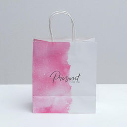 Пакет подарочный крафтовый, упаковка, Present for you, 22?25?12 см