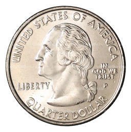 Монета 25 центов (1/4 доллара) 2004 года Р США Штаты и территории  Техас