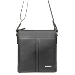 7554-1 black, Мужская кожаная сумка "мессенджер", Barcelo Biagi
