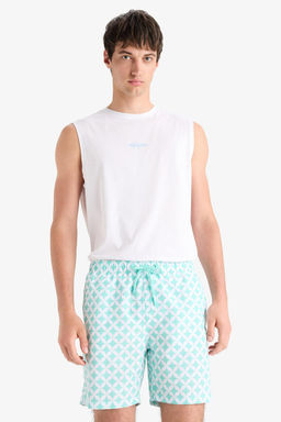 Regular Fit Desenli File Astarl_ K_sa Boy Deniz _ortu - Defacto фото 3