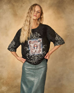 Футболка варёнка с шёлковой вставкой FRK001 - Sahar art lab фото 7