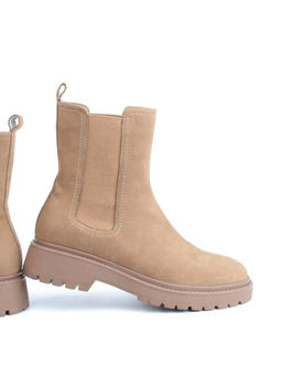 01-80158-G75-4 LT. BROWN Ботинки демисезонные женские (натуральная замша, байка) - Фабричный китай фото 13