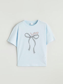 Fiyonk Bask?l? K?z ?ocuk ?ortlu Pijama Tak?m?