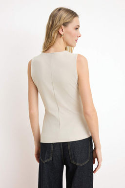 Siyah Fitted/Vucuda Oturan Kolsuz Paper Touch Orme Bluz TWOSS26BZ00385 - Trendyolmilla фото 8