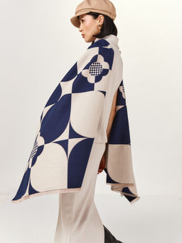 в составе ШЕРСТЬ  и КАШЕМИР Большой, мягкий, теплый  двусторонний палантин - Tantino фото 2