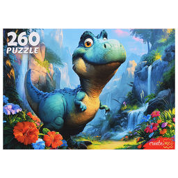 Пазлы 260 "Динозавр на прогулке"