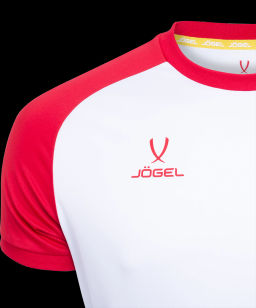 Футболка игровая JOGEL CAMP Reglan Jersey, белый/красный, детский
