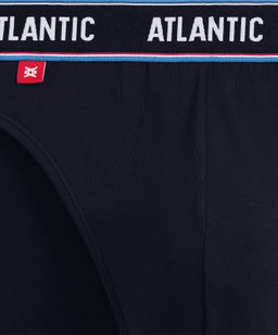 ATLANTIC 3MP-200 Трусы спорт Solid Summer - набор 3 шт. темно-синий + коралловый + серый меланж  фото 4