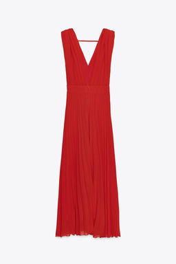 PLEATED MIDI DRESS - Zara фото 5